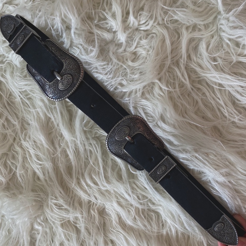 Double Buckle Western Belt